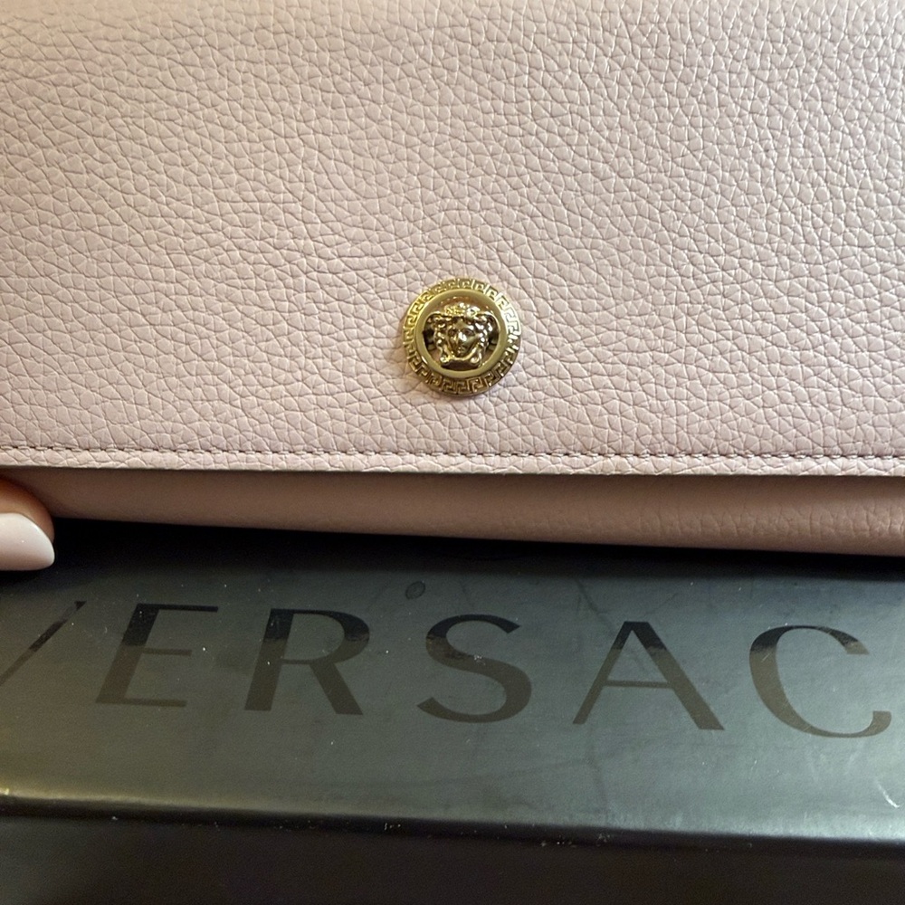 Versace Light Pink Leather Wallet - Picture 4 of 11